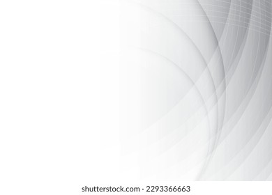 Abstract  white and gray color, modern design stripes background with geometric round shape. Vector illustration.