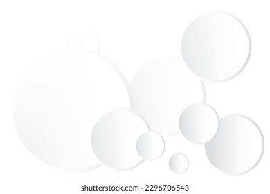 Abstract  white and gray color, modern design stripes background with geometric circle shape. Vector illustration.