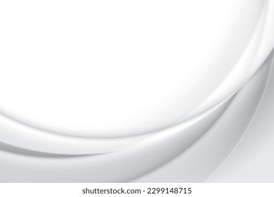 Abstract  white and gray color, modern design gradient background with geometric round shape. Vector illustration.