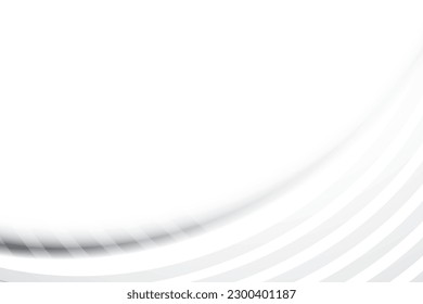 Abstract  white and gray color, modern design stripes background with geometric round shape. Vector illustration.