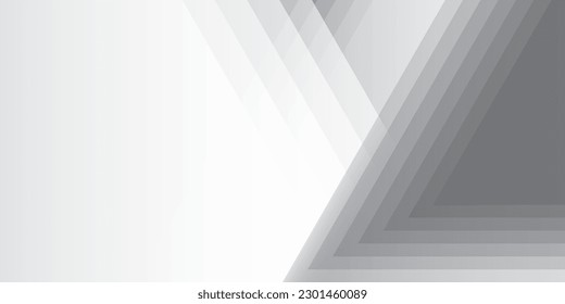 Abstract  white and gray color, modern design stripes background with geometric triangle shape. Vector illustration.