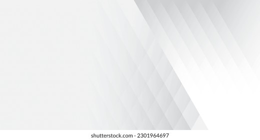 Abstract  white and gray color, modern design background with geometric shape. Vector illustration.