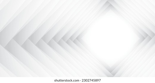 Abstract  white and gray color, modern design stripes background with geometric rectangle shape. Vector illustration.