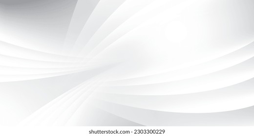 Abstract  white and gray color, modern design stripes background with geometric round shape. Vector illustration.