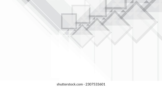 Abstract  white and gray color, modern design stripes background with geometric rectangle shape. Vector illustration.