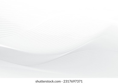 Abstract  white and gray color, modern design stripes background with wavy pattern. Vector illustration.