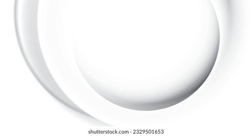 Abstract white and gray color, modern design stripes background with geometric round shape. Vector illustration.