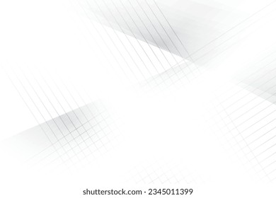 Abstract  white and gray color, modern design stripes background with geometric shape. Vector illustration.