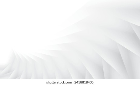 Abstract  white and gray color, modern design stripes background with geometric shape. Vector illustration.
