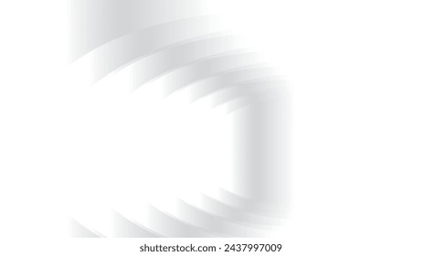 Abstract  white and gray color, modern design stripes background with geometric round shape. Vector illustration.