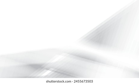 Abstract  white and gray color, modern design stripes background with geometric shape. Vector illustration.