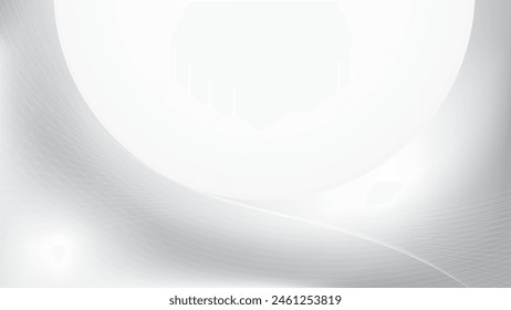 Abstract  white and gray color, modern design background with curve lines. Vector illustration.