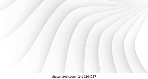 Abstract white and gray color, modern design stripes background with geometric round shape. Vector illustration. Basic RGB