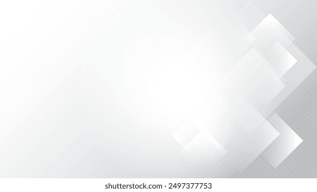 Abstract  white and gray color, modern design stripes background with geometric rectangle shape. Vector illustration.