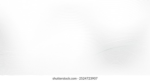 Abstract  white and gray color, modern design stripes background with curve lines, wavy pattern. Vector illustration.