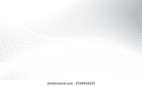 Abstrato cor branca e cinza, design moderno listras fundo com linhas de curva. Ilustração vetorial.