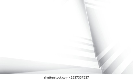 Abstract  white and gray color, modern design stripes background with triangle shape. Vector illustration.