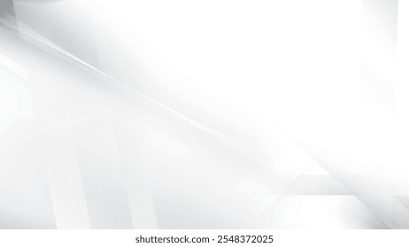 Abstract  white and gray color, modern design stripes background with geometric shape. Vector illustration.