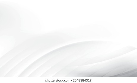 Abstract  white and gray color, modern design stripes background with curve lines. Vector illustration.