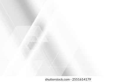 Abstract  white and gray color, modern design stripes background with geometric shape. Vector illustration.