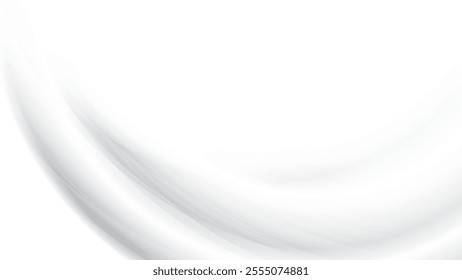 Abstract  white and gray color, modern design stripes background with curve lines. Vector illustration.