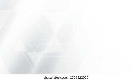 Abstract  white and gray color, modern design stripes background with geometric shape. Vector illustration.