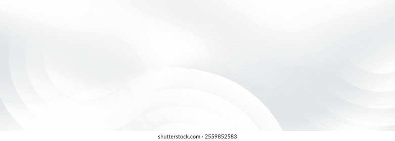 Abstract  white and gray color, modern design stripes background with curve lines. Vector illustration.