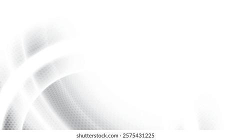 Abstract  white and gray color, modern design stripes background with curve lines and dot pattern. Vector illustration.