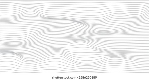 Abstract white and gray color, modern design stripes background with curve lines, wavy pattern