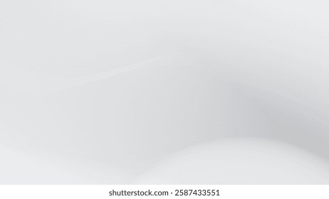 Abstract white and gray color, modern design stripes background with curve lines, wavy pattern. Vector illustration.