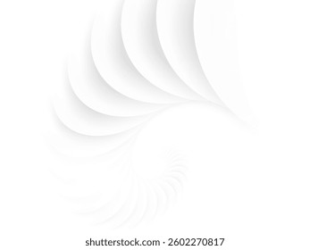 Abstract white and gray color, modern design stripes background with geometric round shape.eps10