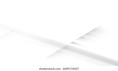 Abstract white and gray color, modern design stripes background with geometric shape. Vector illustration.	
