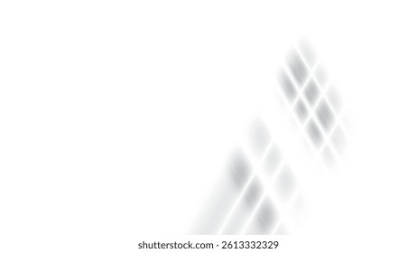 Abstract  white and gray color, modern design gradient  background with geometric rhombus shape, shadow pattern. Vector illustration.
