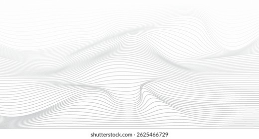 Abstrato cor branca e cinza, design moderno listras fundo com linhas de curva, padrão ondulado. vetor