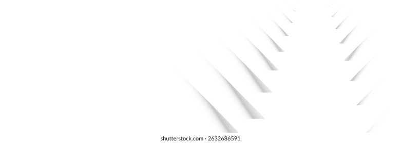 Abstract white and gray color, modern design stripes background with geometric shape. Vector illustration.