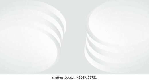 Abstrakte weiße und graue Farbe modernes Design einfach. Streifen Hintergrund mit geometrischen runden Form modern