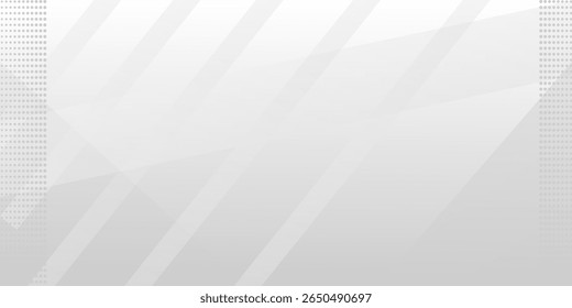 Abstract white and gray color, modern design background with geometric shape. Vector illustration. Pro Vector