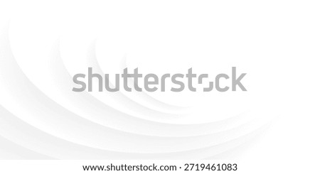 Abstract white and gray color, modern design stripes background with geometric round shape. Vector illustration.