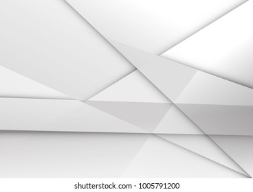 Abstract white and gray color technology modern background design vector Illustration