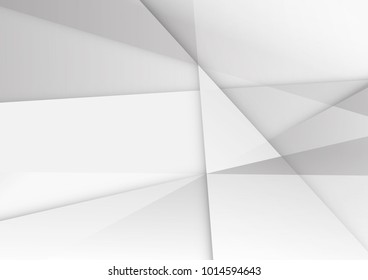 Abstract white and gray color technology modern background design vector Illustration