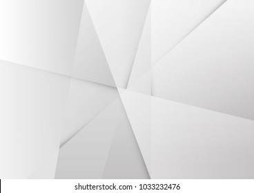 Abstract white and gray color technology modern background design vector Illustration