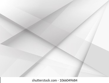 Abstract White and gray color technology modern background design vector Illustration