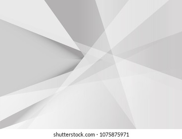 Abstract White and gray color technology modern background design vector Illustration