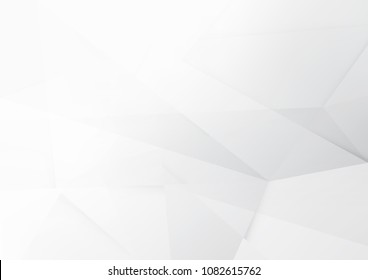 Abstract White and gray color technology modern background design vector Illustration