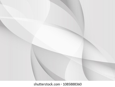 Abstract White and gray color technology modern background design vector Illustration