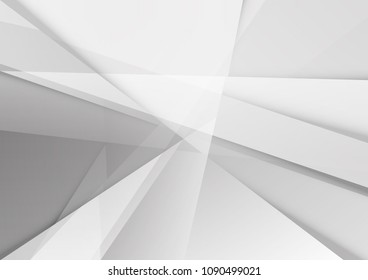 Abstract White and gray color technology modern background design vector Illustration