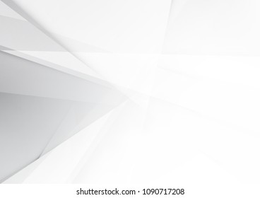 Abstract White and gray color technology modern background design vector Illustration