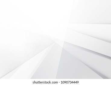Abstract White and gray color technology modern background design vector Illustration
