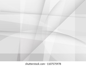 Abstract White and gray color technology modern background design vector Illustration