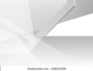 Abstract White and gray color technology modern background design vector Illustration
